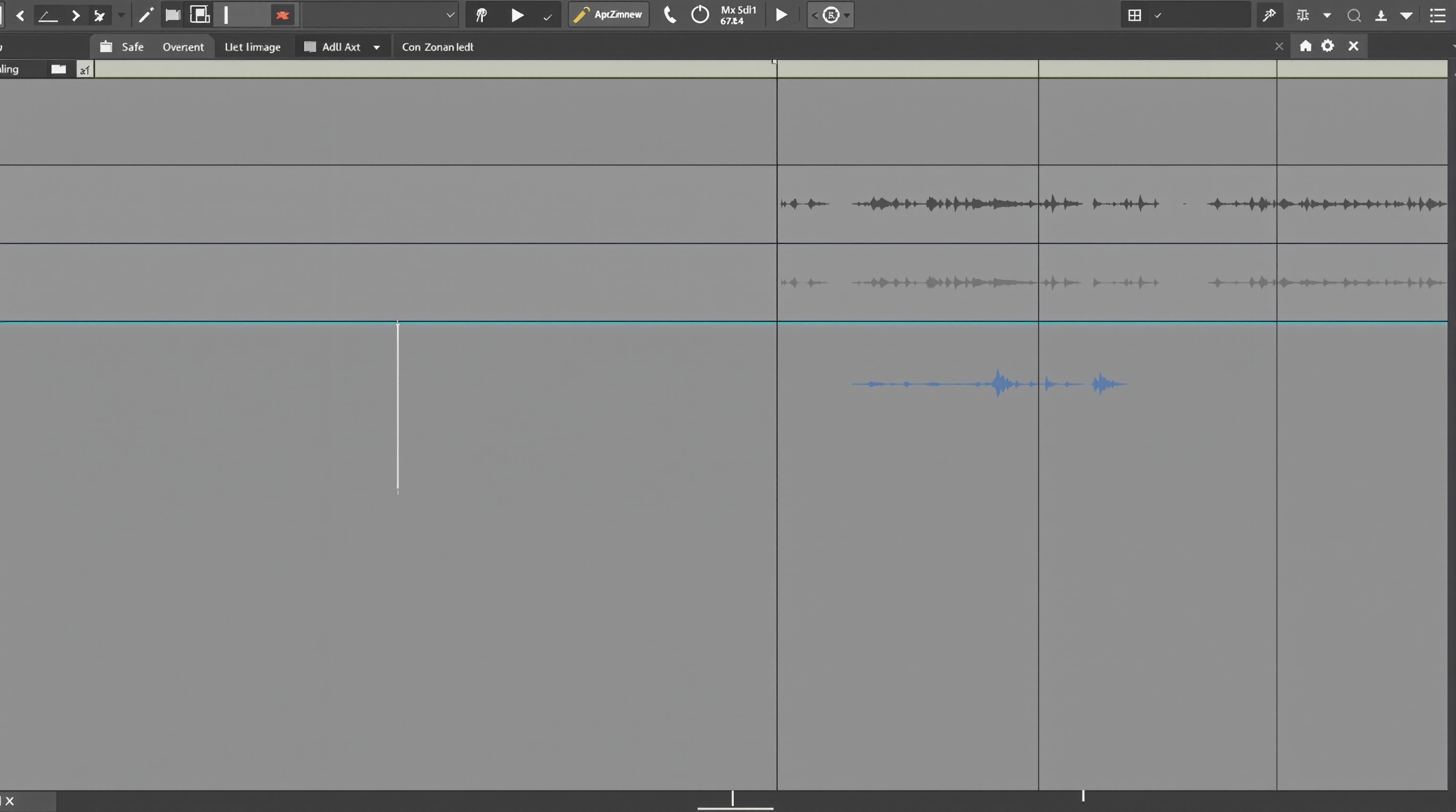 Régie son avec console de mixage